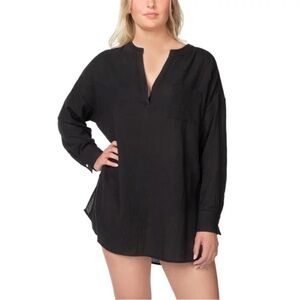 O'Neill Black Woven Swim Coverup Size Medium